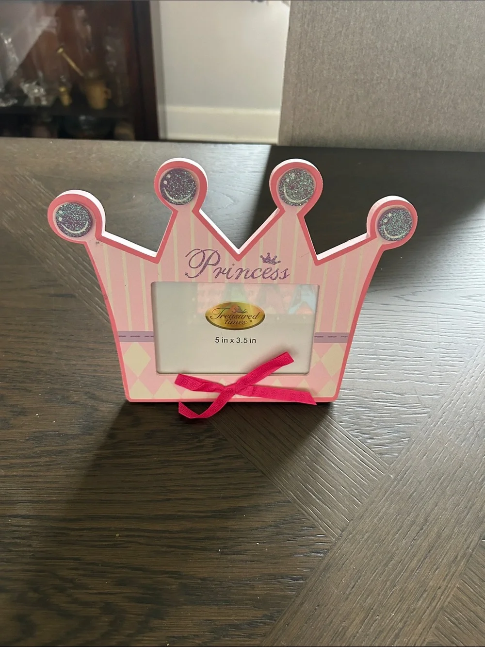 Princess Pink Crown Picture Frame used…5x3.5
